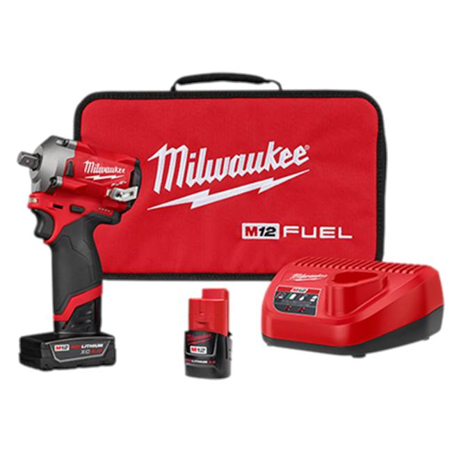 Milwaukee Tool M12 Fuel Stubby 1/2'' Impact Wrench W/ Pin Kit