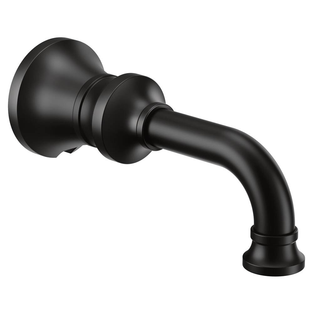 Moen Colinet Traditional Non-diverting Tub Spout with Slip-fit CC Connection in Matte Black