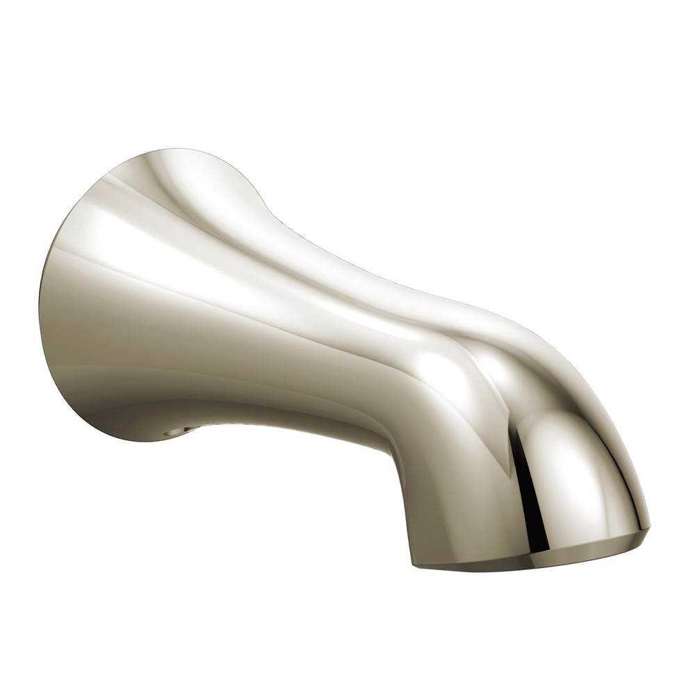Moen Wynford Replacement Tub Non-Diverter Spout 1/2-Inch Slip Fit Connection, Polished Nickel
