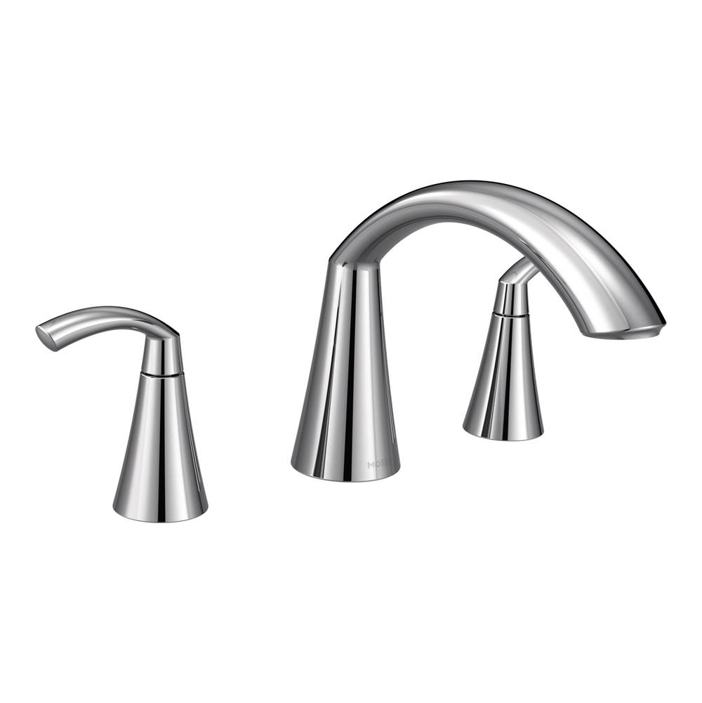 Moen Glyde 2-Handle High-Arc Roman Tub Faucet in Chrome (Valve Sold Separately)