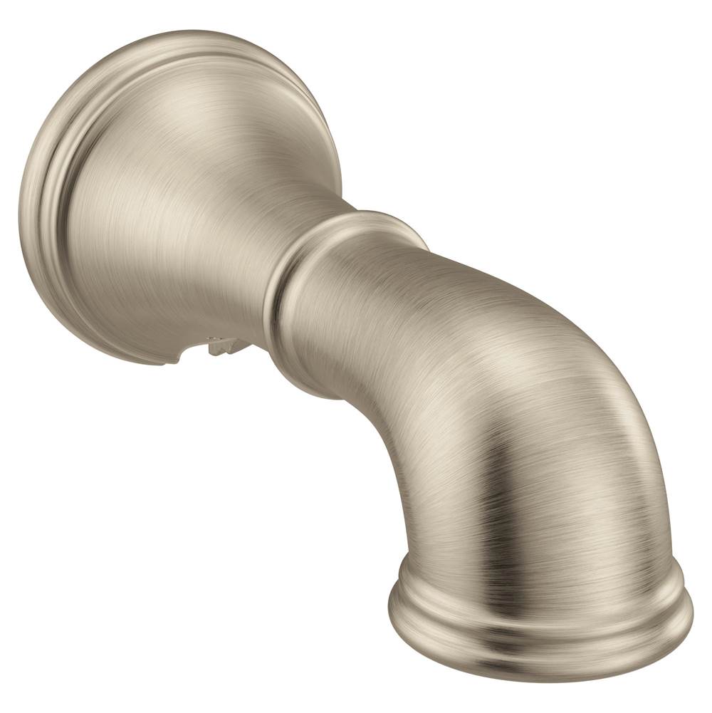 Moen Belfield Replacement Tub Non-Diverter Spout 1/2-Inch Slip Fit Connection, Brushed Nickel