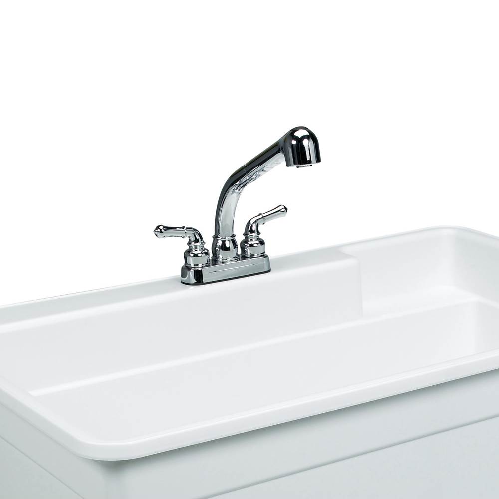 Mustee And Sons Pull Out Faucet Combo Kit, 4'', Plastic, Supply Lines and P Trap