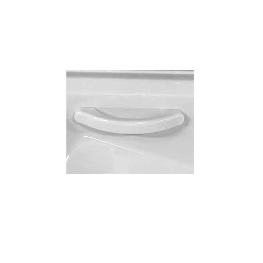 MTI Baths Set Of Two-Curved 9'' White Acrylic Grab Bars