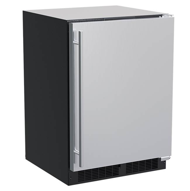 Marvel 24'' Marvel Refrigerator, Stainless, Solid Door, Reversible Door