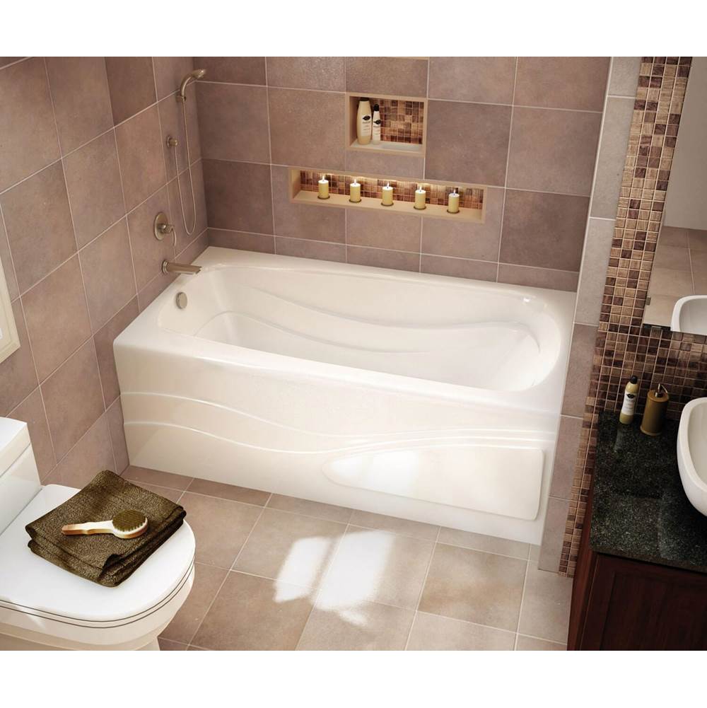Maax Tenderness 7236 Acrylic Alcove Right-Hand Drain Aeroeffect Bathtub in White