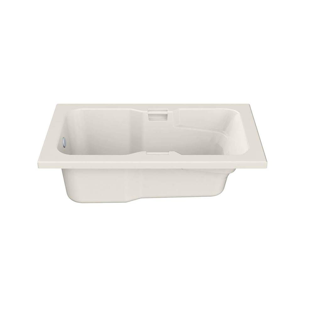 Maax Lopez 6636 Acrylic Alcove End Drain Bathtub in Biscuit