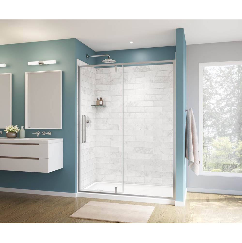 Maax Uptown 57-59 x 76 in. 8 mm Pivot Shower Door for Alcove Installation with Clear glass in Chrome