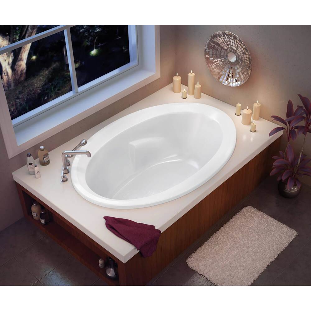 Maax Twilight 60 x 42 Acrylic Drop-in End Drain Whirlpool Bathtub in White
