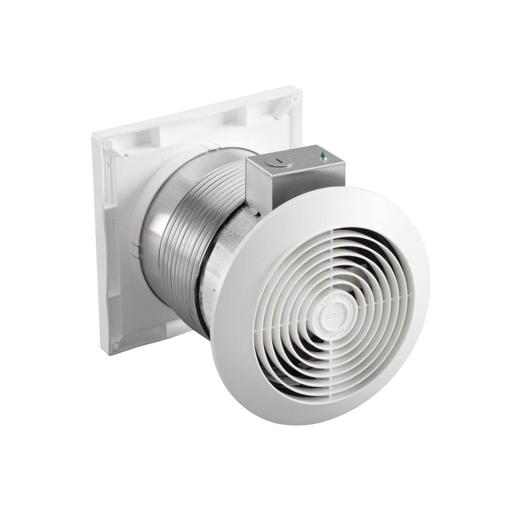Broan Nutone Broan 512M 70 CFM Through-Wall Ventilation Fan for Garage, Kitchen, Laundry and Rec Rooms, 6.0 Sones