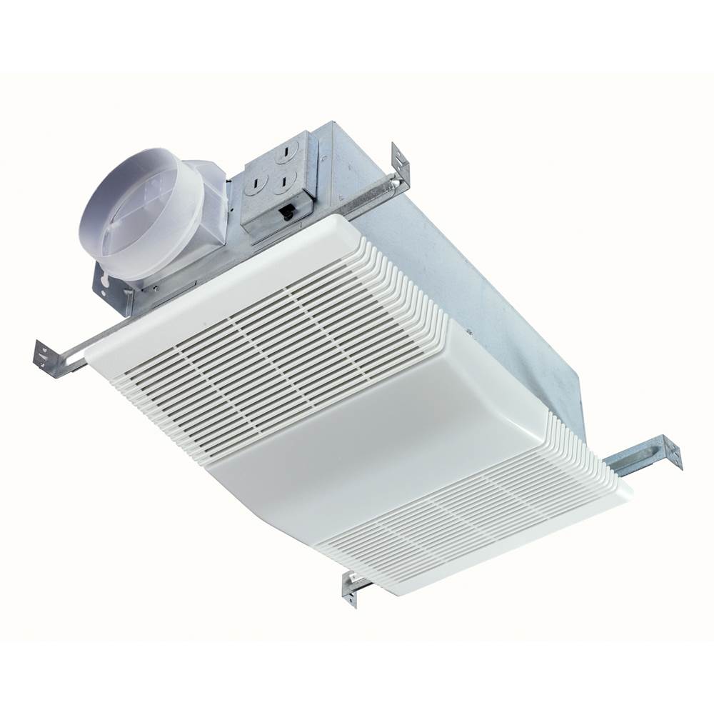 Broan Nutone NuTone® 70 CFM Ventilation Fan with Light, White Polymeric Lens and Grille, 4.0 Sones