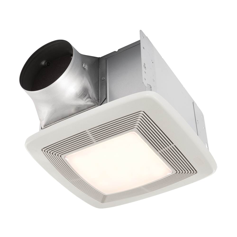 Broan Nutone QT Series Quiet 130 CFM Ceiling Bathroom Exhaust Fan with Light and Night Light, 1.5 Sones; ENERGY STAR® Certified