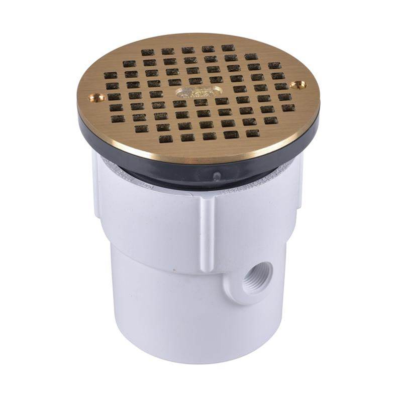 Oatey 3 Or 4 In. Adjustable Pvc Drain 6 In. Nickel Square Strainer