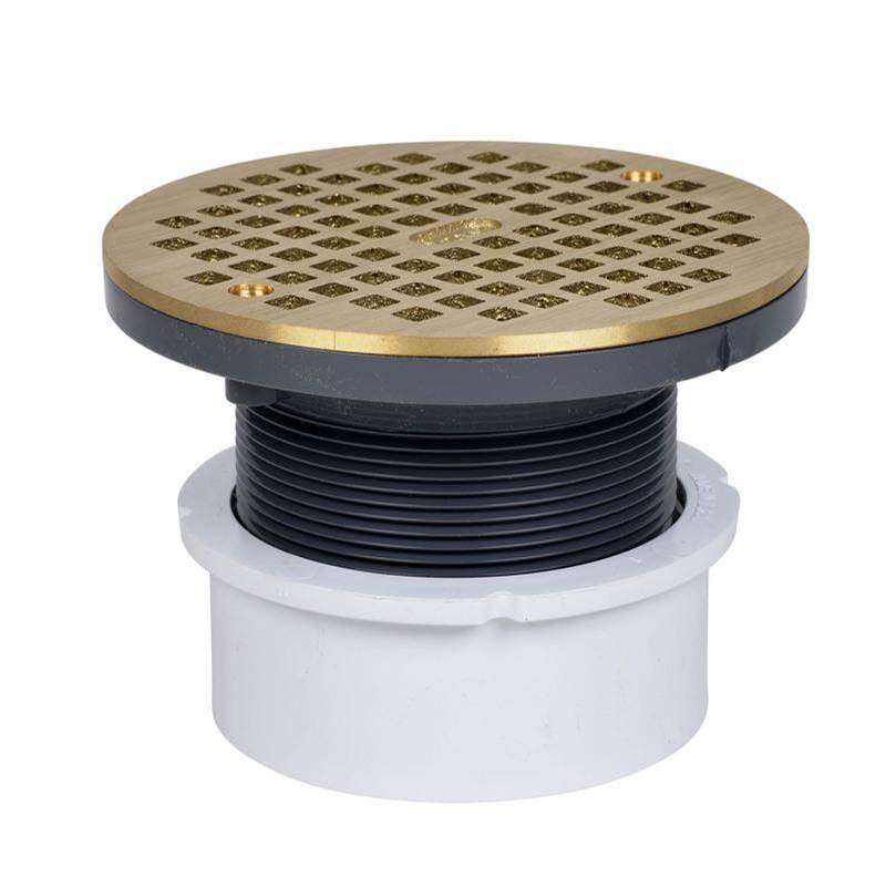 Oatey 4 In. Pvc Hub Fit Drain W/6 In. Nickel Strainer And Ring