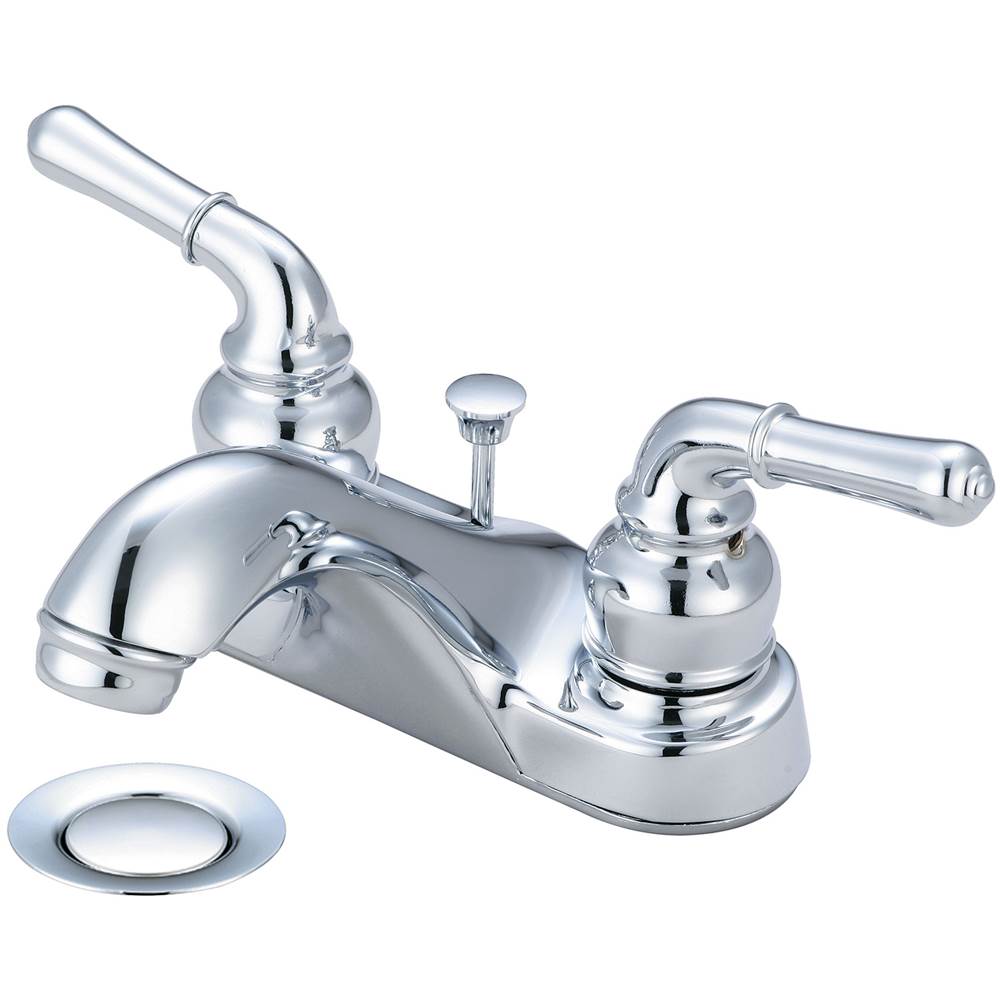 Olympia LAV-4'' TWO LVR HDL W/50/50 POP-UP DRAIN B-PACK-CP