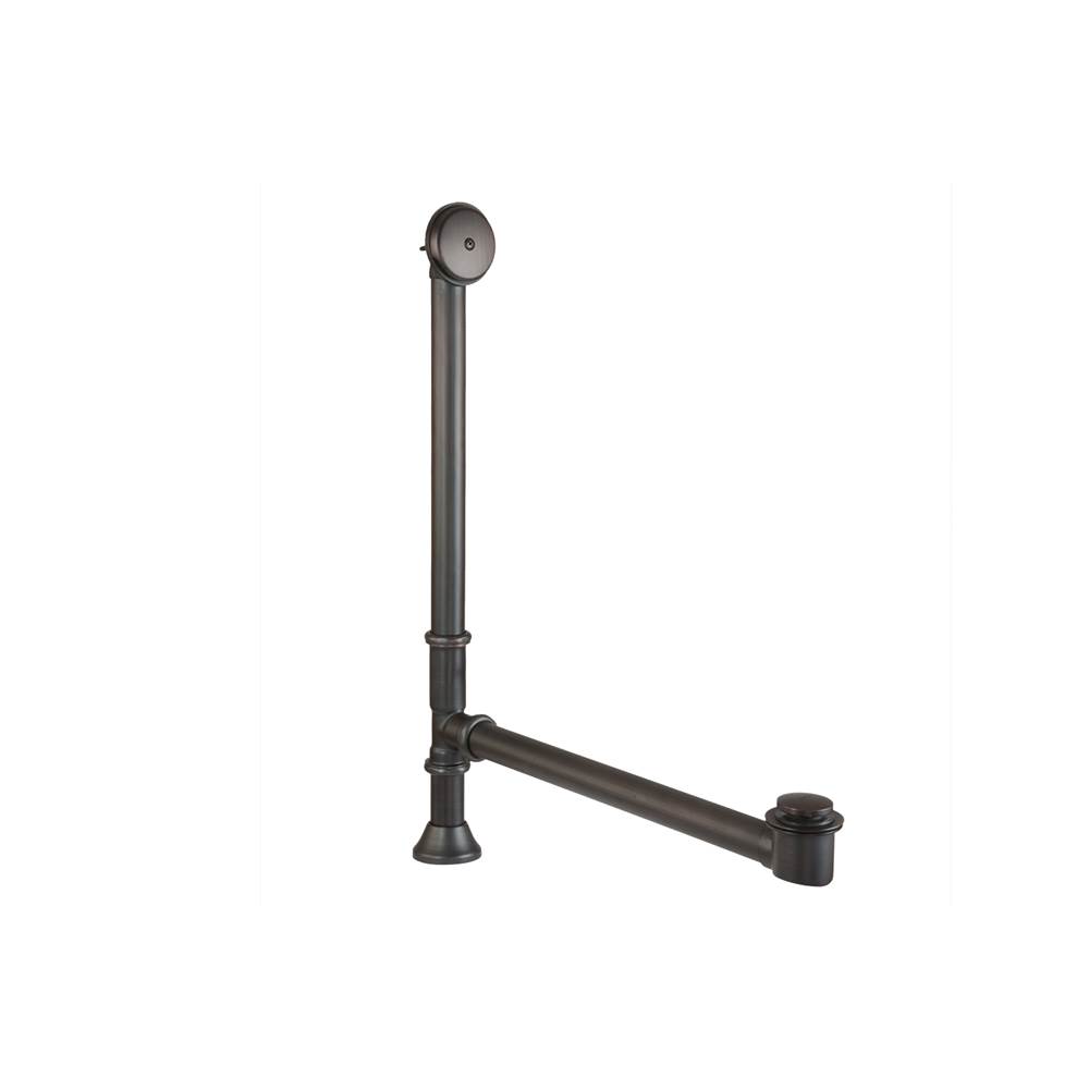 Premier Copper Products Premier Waste and Overflow Kit with Pop Up Drain for Free Standing Bath Tub in Oil Rubbed Bronze