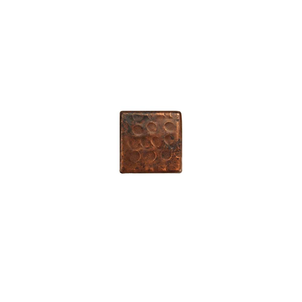Premier Copper Products 2'' x 2'' Hammered Copper Tile - Quantity 8