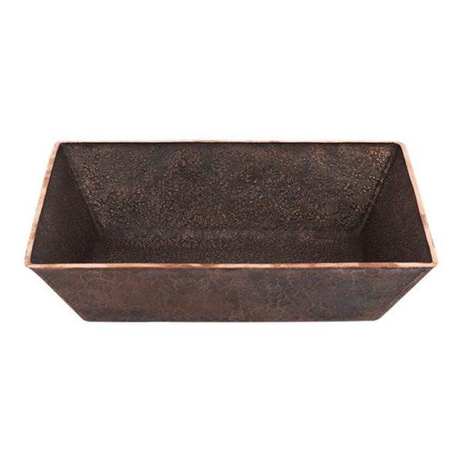 Premier Copper Products 15” Rectangle Vessel Terra Firma Copper Sink