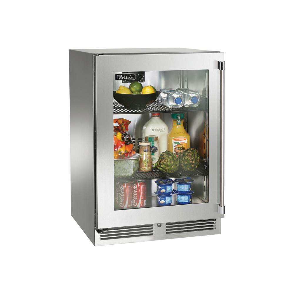 Perlick 24'' Signature Series Indoor Refrigerator with Fully Integrated Panel Ready Solid Door, Hinge Left, with Lock