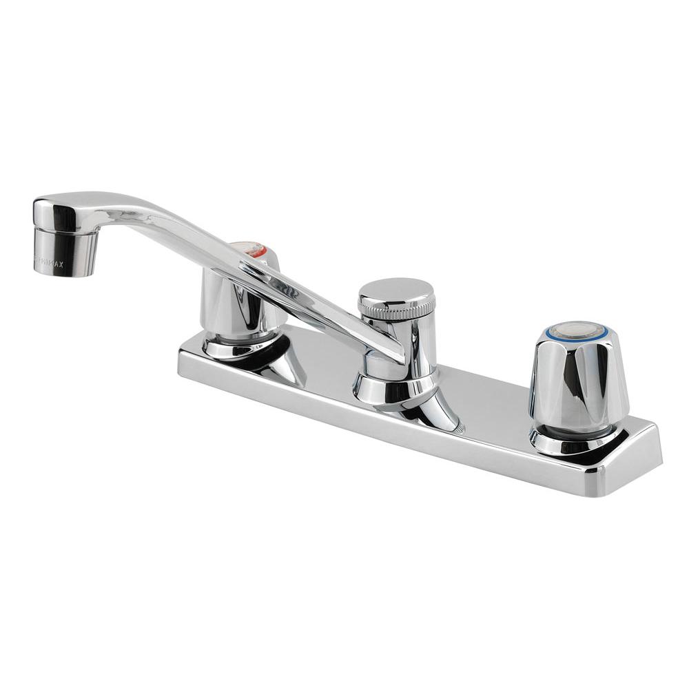 Pfister G135-1000 - Chrome - Two Handle Kitchen Faucet