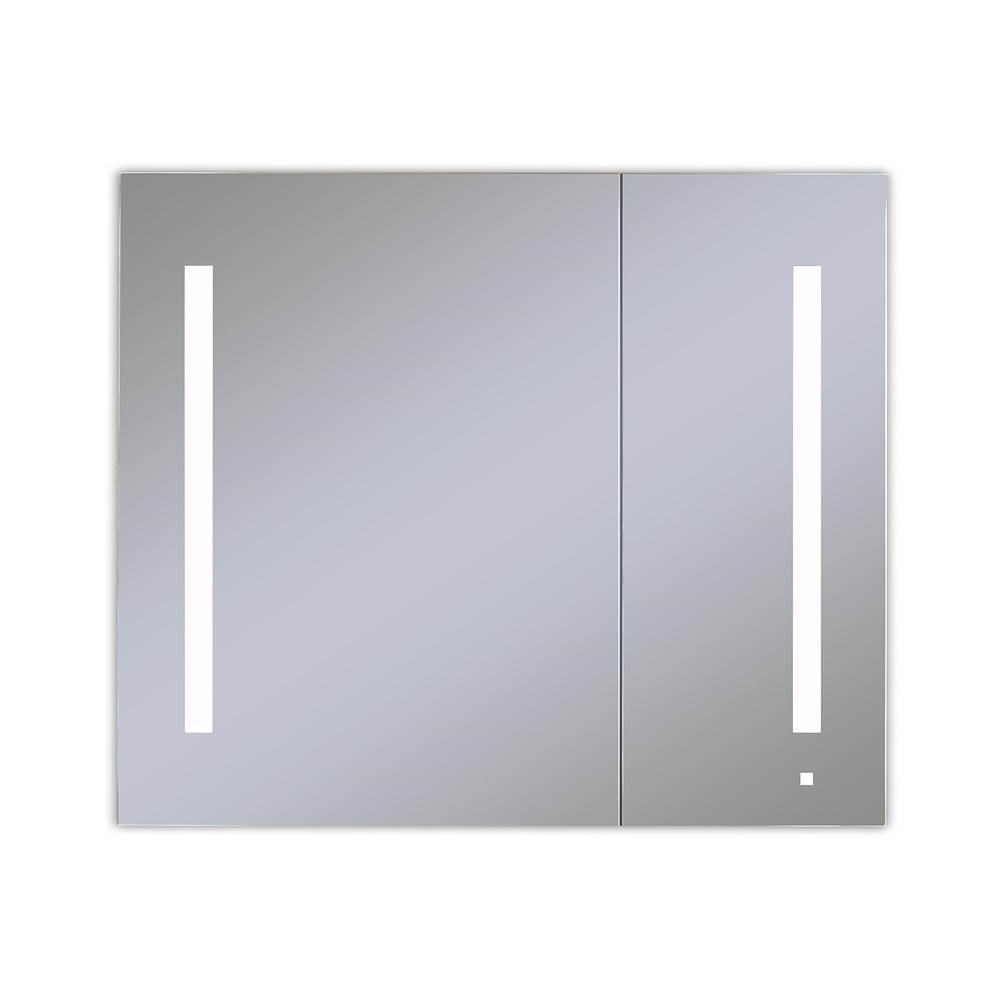Robern AiO Lighted Cabinet, 36'' x 30'' x 4'', Two Door, LUM Lighting, 4000K Temperature (Cool Light), Dimmable, Electrical Outlet, USB Left Hinge