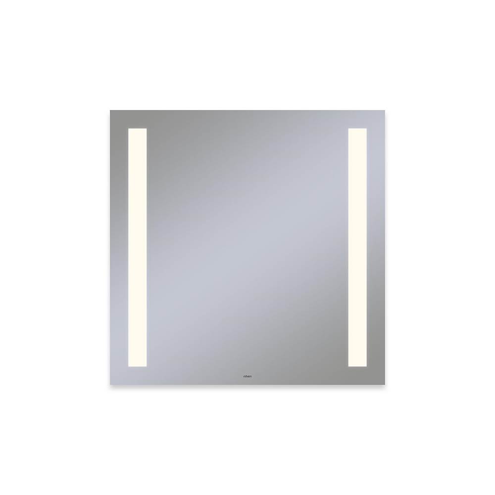 Robern Vitality Lighted Mirror, 30'' x 30'' x 1-3/4'', Rectangle, Column Light Pattern, 2700K Temperature (Warm Light), Dimmable, Defogger