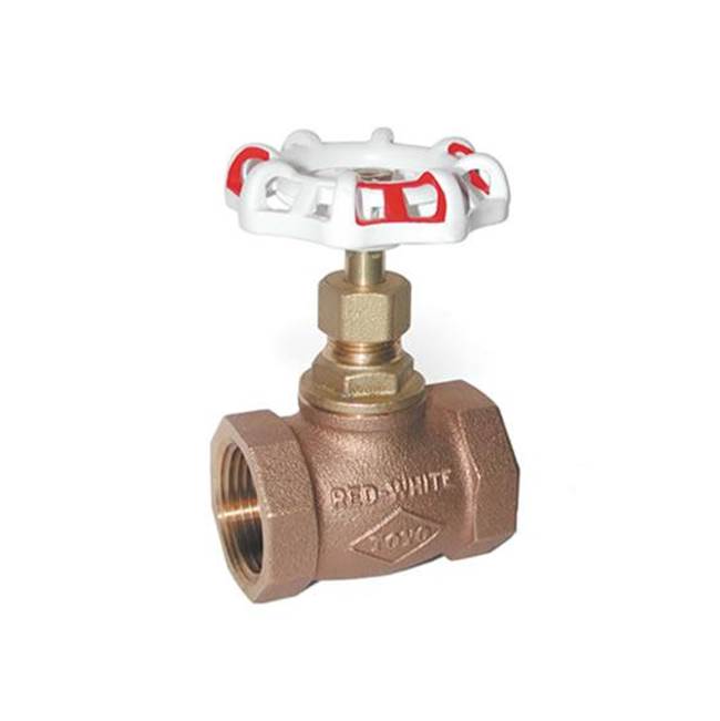 Red-White Valve 3/8 IN 100# WSP,  150# WOG,  Bronze Body,  Threaded Ends