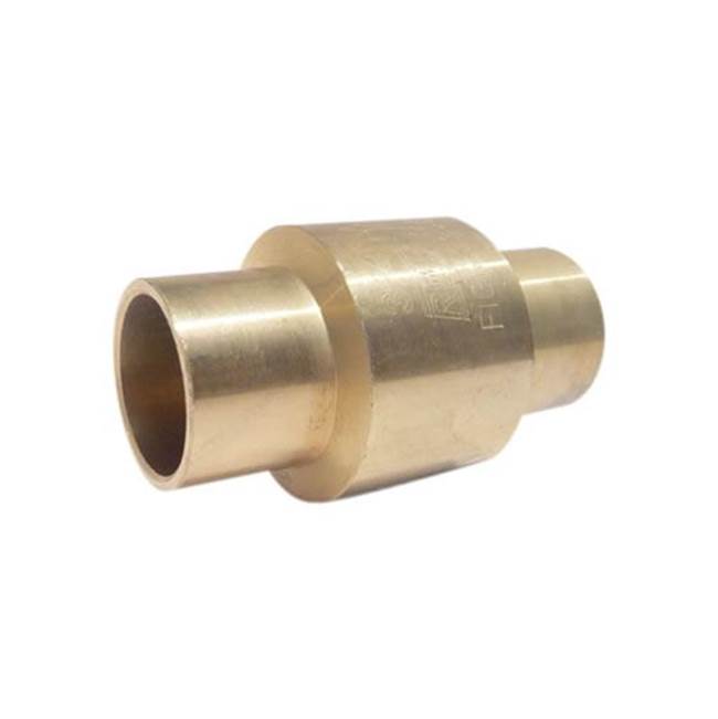 Red-White Valve 1-1/4 IN 200# WOG,  Forged Brass Body,  Solder Ends,  Spring Loaded