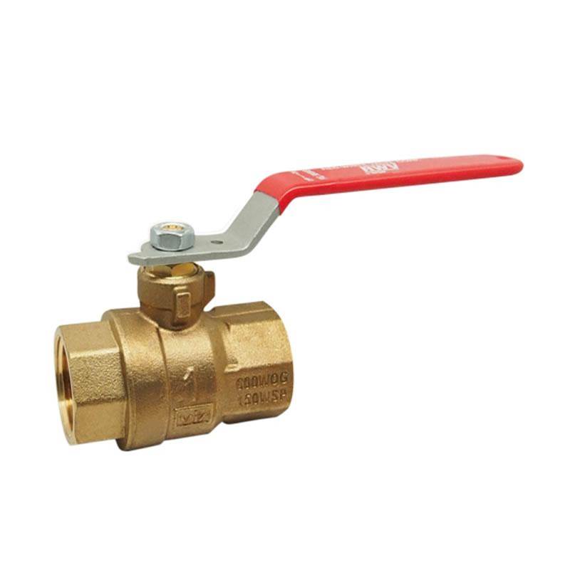 Red-White Valve 1-1/2 IN 150# WSP,  600# WOG,  Brass Body,  Threaded Ends