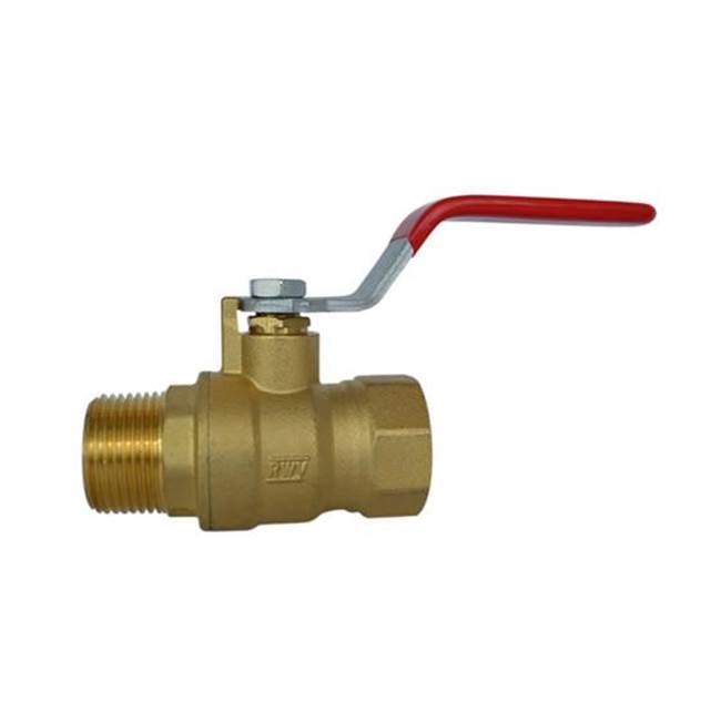 Red-White Valve 2 IN 150# WSP,  600# WOG,  Brass Body,  Male X Female Threaded ends