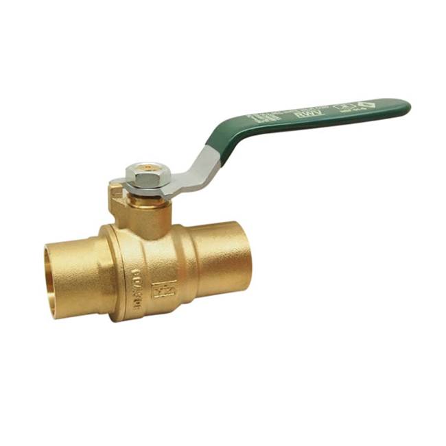 Red-White Valve 3 IN 150# WSP/600# WOG Brass Body,  Solder Ends,  Chrome-Plated Ball,  PTFE Seats