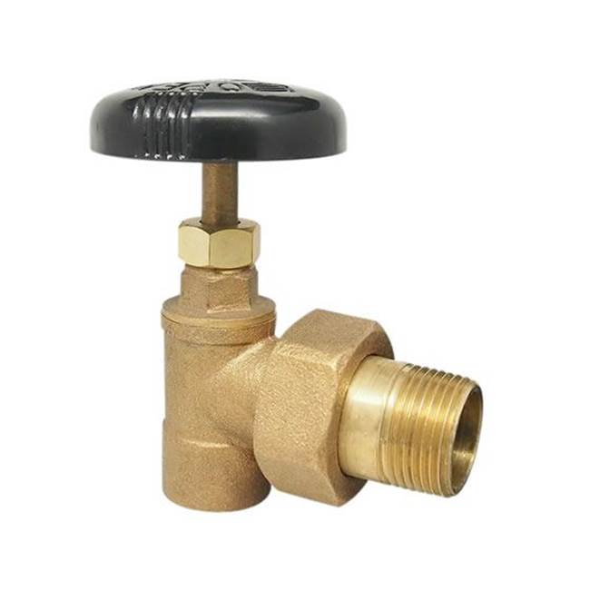 Red-White Valve 3/4 IN Bronze Hot Water Angle Valve,  60# WOG,  Solder x Male Union,