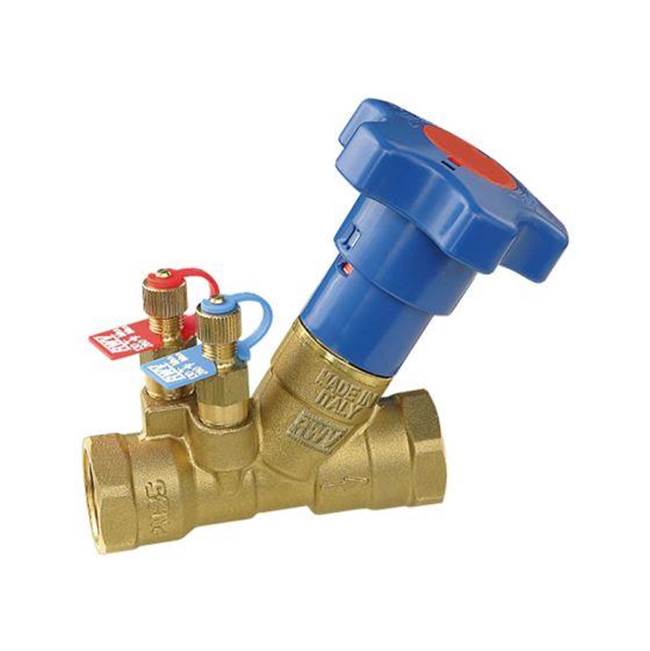 Red-White Valve 1 1/4 IN DZR Brass Body,  300# WOG,  Fixed Orifice Balancing Valve,  Integral Memory Stop