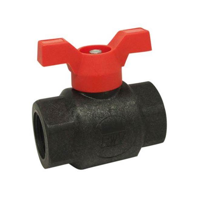 Red-White Valve POLY BALL VALVE THD END