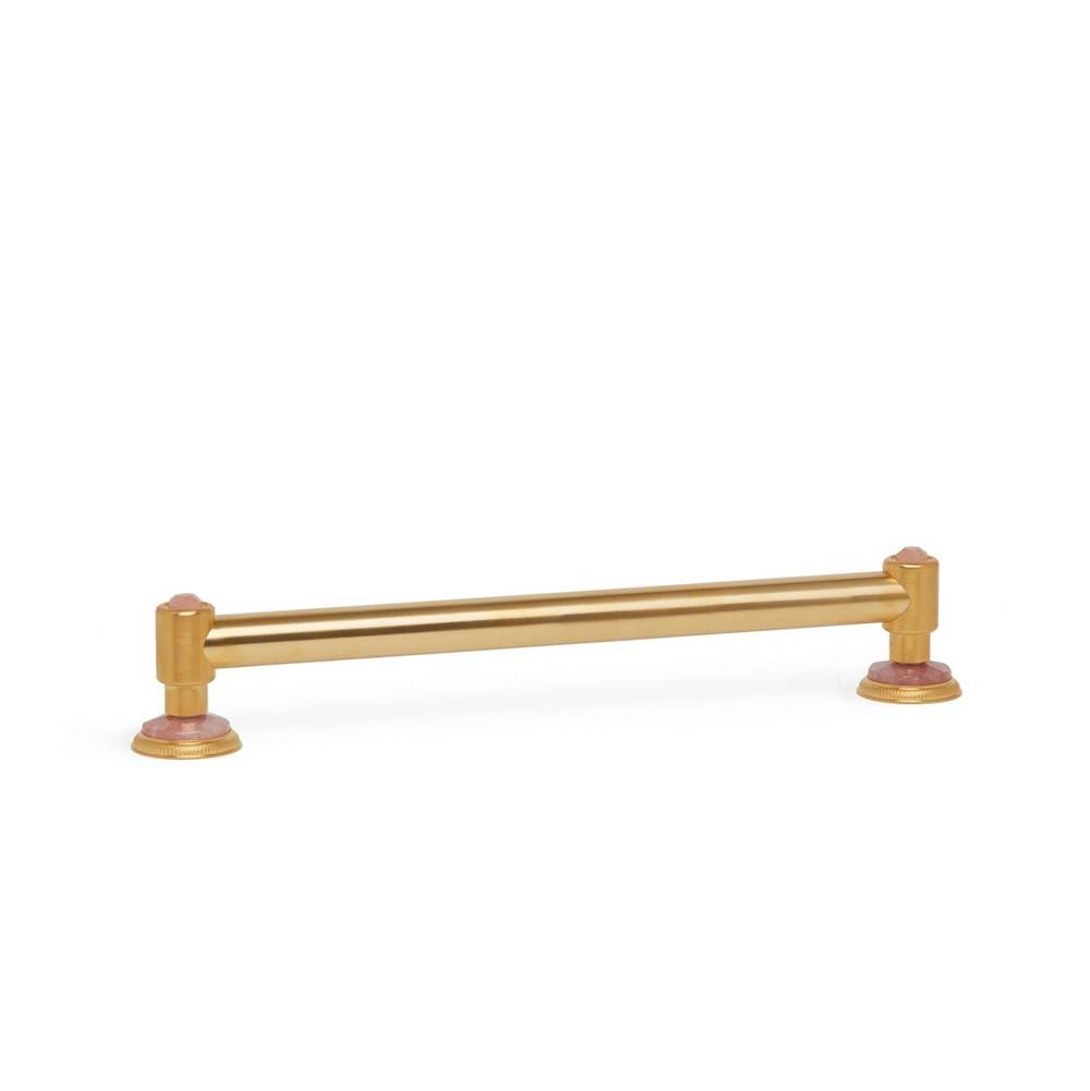 Sherle Wagner Knurled Grab Bar with Stone insert