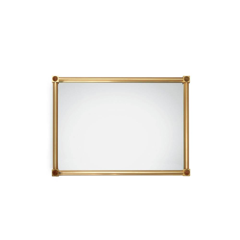 Sherle Wagner Modern Mirror with Stone insert