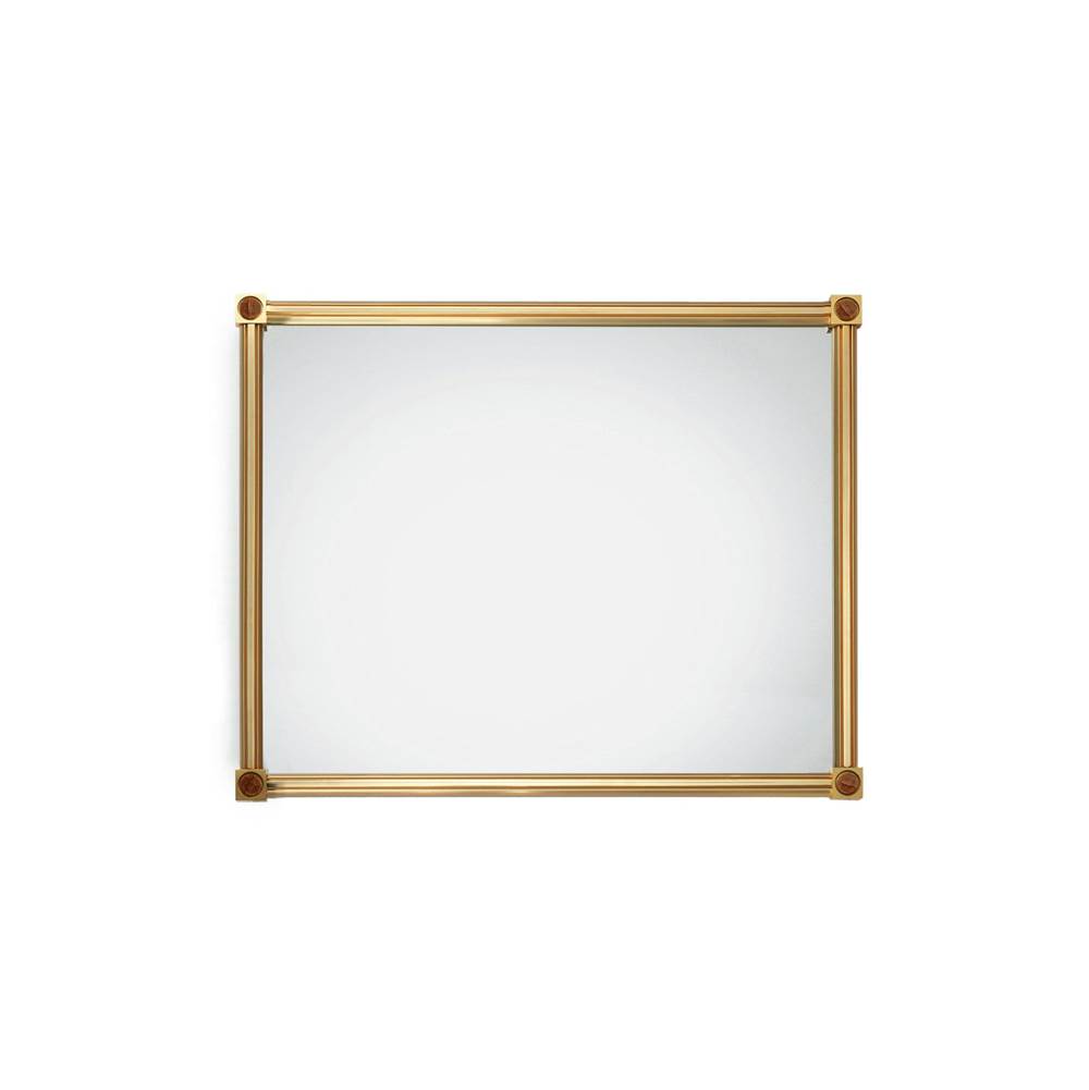 Sherle Wagner Modern Mirror with Stone insert