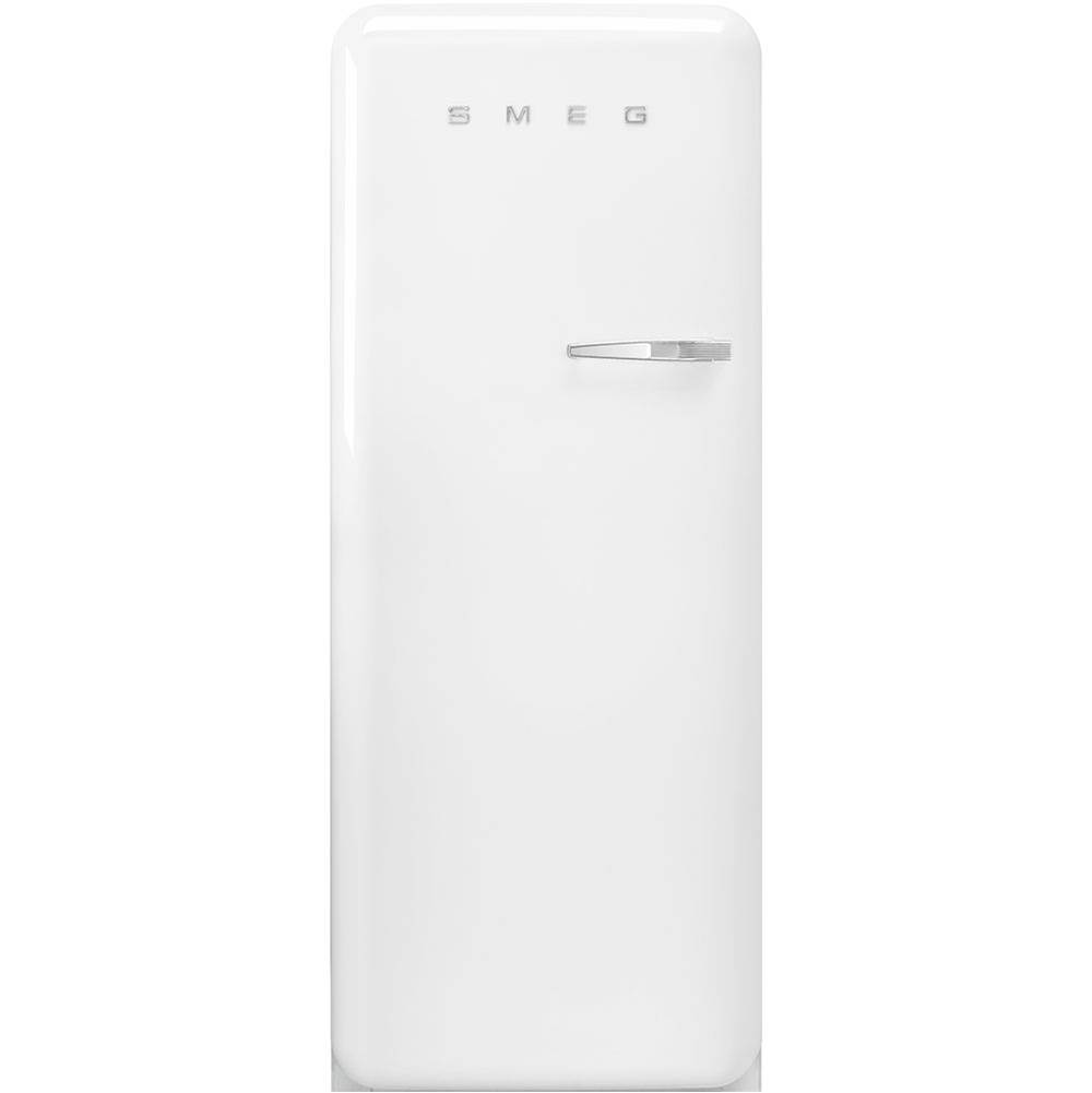 Smeg USA Fab28 Retro 60 cm Refrigerator with Freezer Compartment. White. Left Hinge