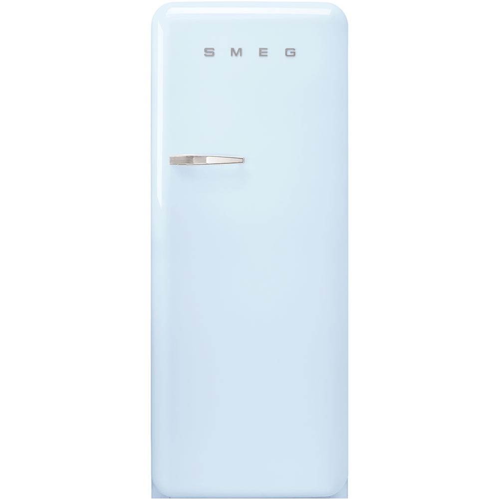 Smeg USA Fab28 Retro 60 cm Refrigerator with Freezer Compartment. Pastel Blue. Right Hinge