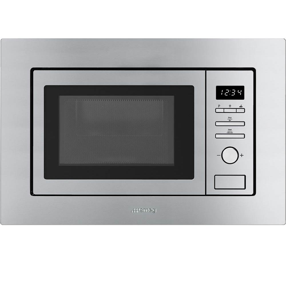 Smeg USA 60 cm (24'') Built-In Microwave Oven. 800W Micro. 1000W Broiler. Stainless Steel