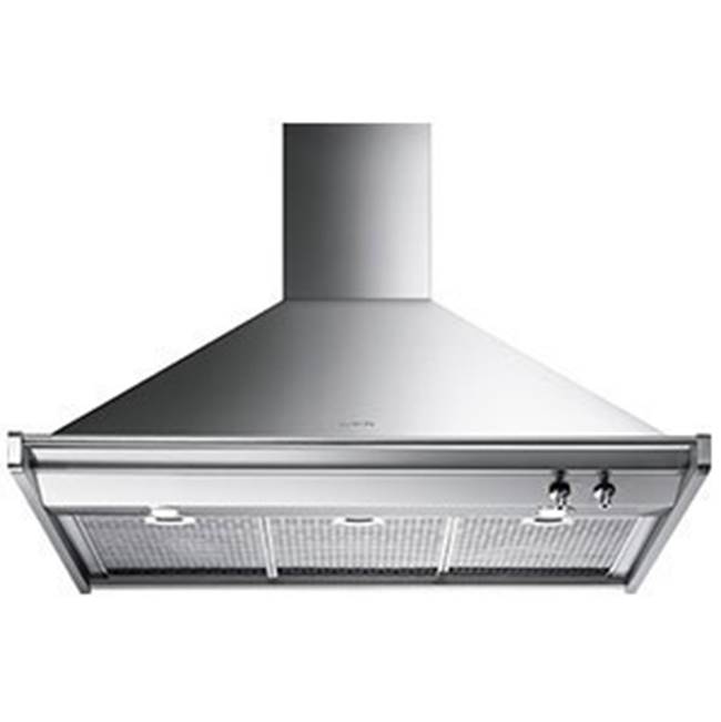 Smeg USA Classic Series 90 cm (36'') Wall Vent Hood. 600 cfm. Vent or Recirc. Stainless Steel