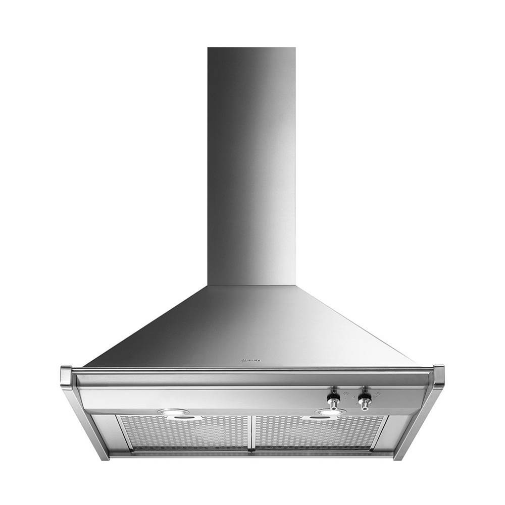 Smeg USA Classic Series 30'' Wall Vent Hood. 600 cfm. Vent or Recirc. Stainless Steel