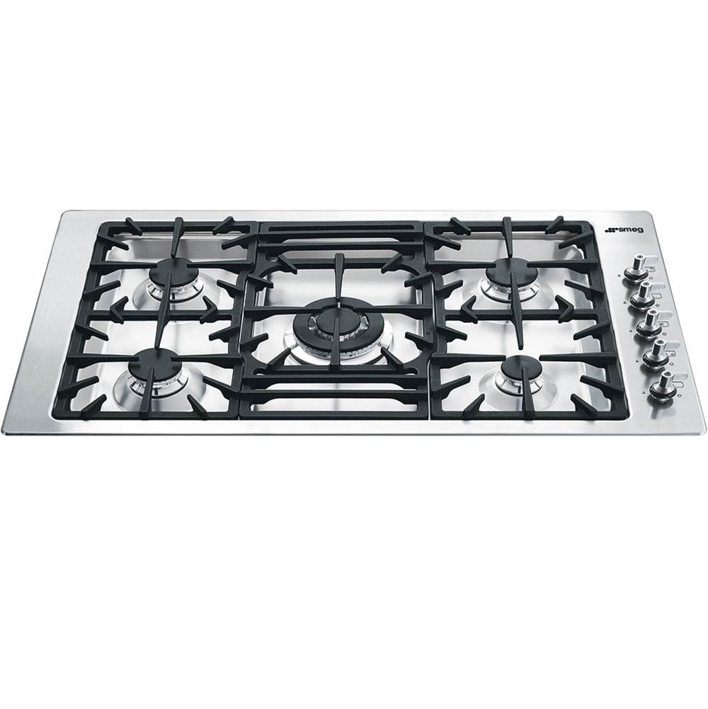 Smeg USA Classic Series 36'' Gas Cooktop. 5 Burners. Stainless Steel