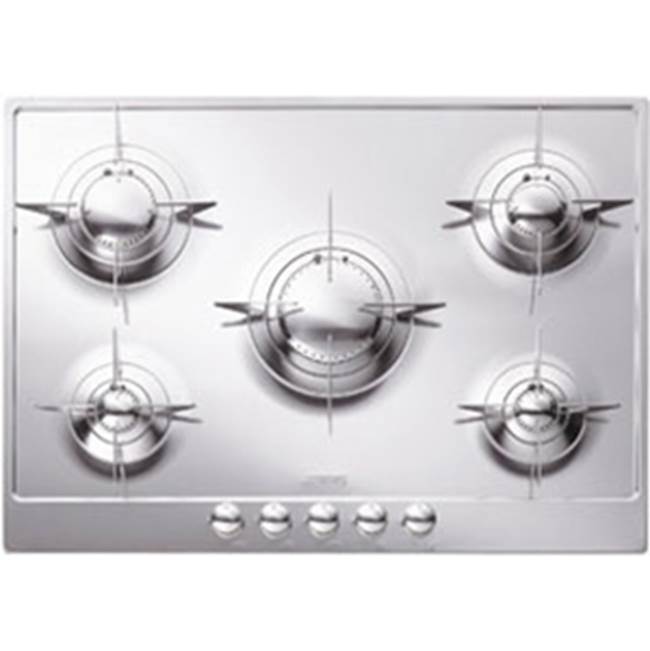 Smeg USA Piano Collection 72 cm (28'') Gas Cooktop. 5 Burners. Stainless Steel