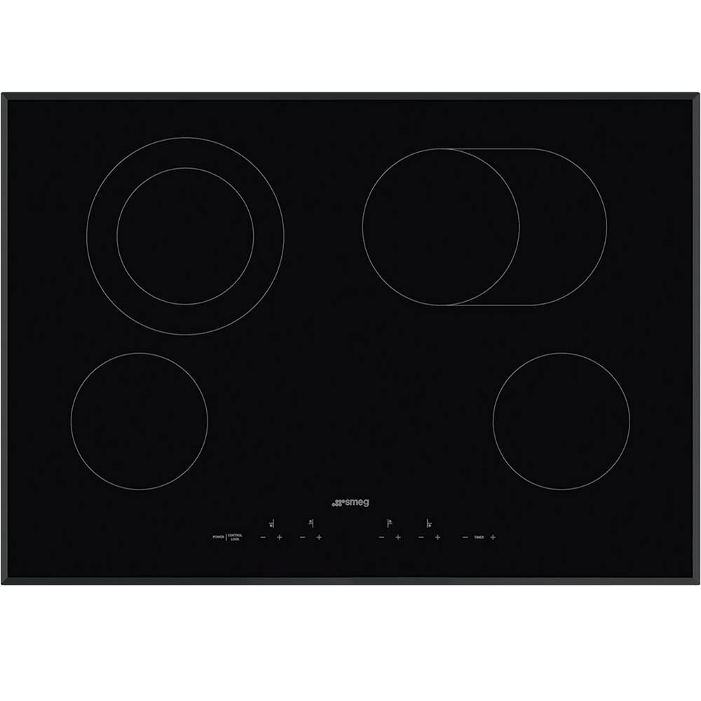 Smeg USA 70 cm (27.5'') Ceramic Electric Cooktop. 4 Zones. Beveled Edges. Black