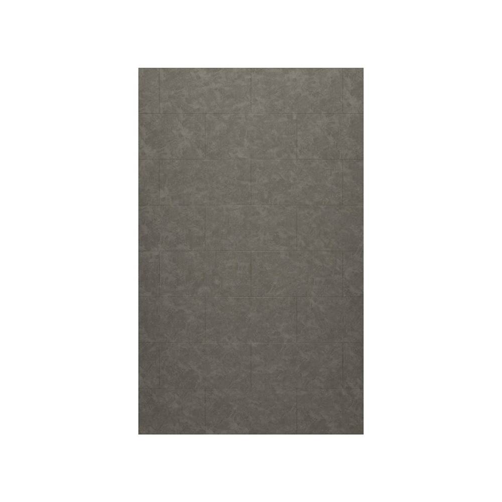 Swan TSMK-8462-1 62 x 84 Swanstone® Traditional Subway Tile Glue up Bathtub and Shower Single Wall Panel in Charcoal Gray