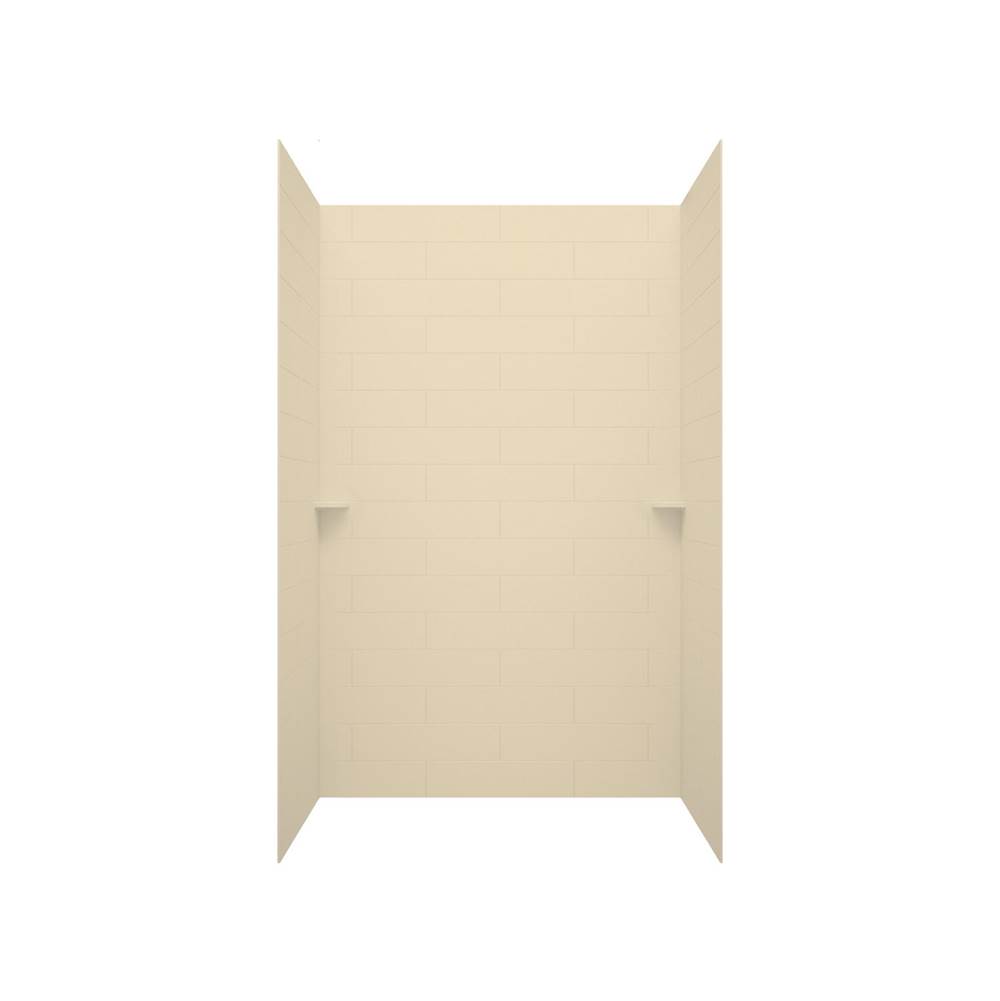 Swan MSMK84-3062 30 x 62 x 84 Swanstone® Modern Subway Tile Glue up Shower Wall Kit in Bone
