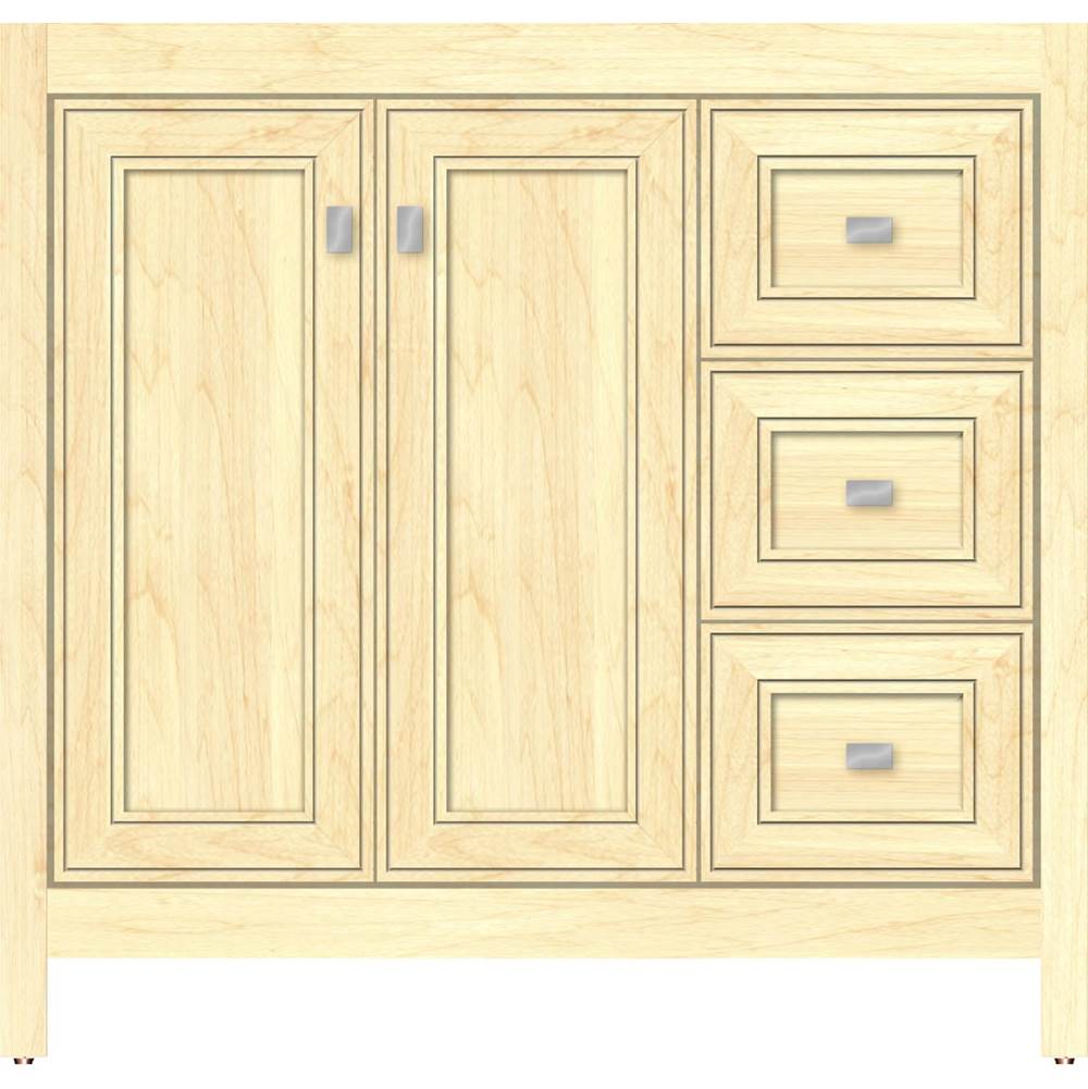 Strasser Woodenworks 36 X 21 X 34.5 Alki View Vanity Deco Miter Nat Maple Rh