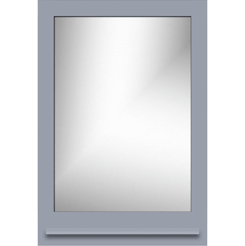 Strasser Woodenworks 24 X 4.5 X 33.5 Framed Mirror Non-Bev Square Sat Silver W/Shf