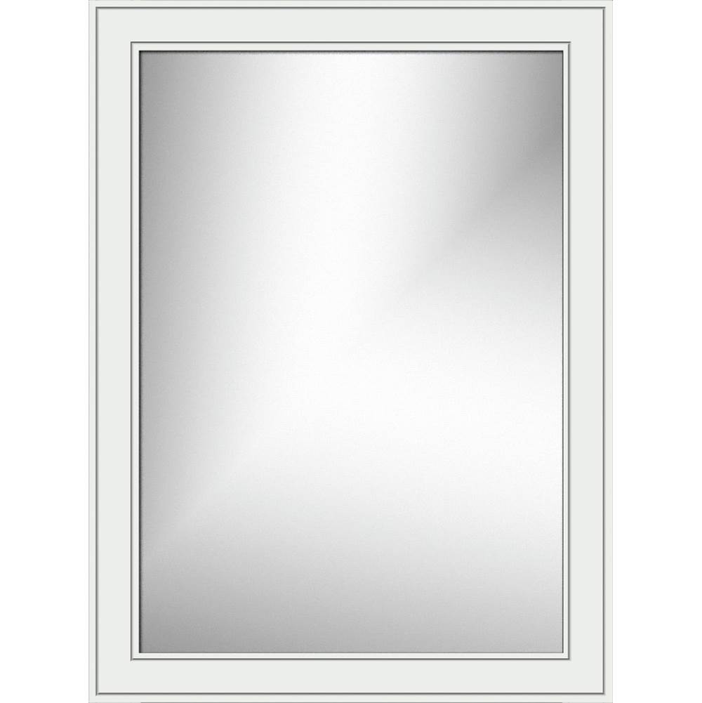 Strasser Woodenworks 24 X .75 X 32 Framed Mirror Non-Bev Deco Miter Powder Grey