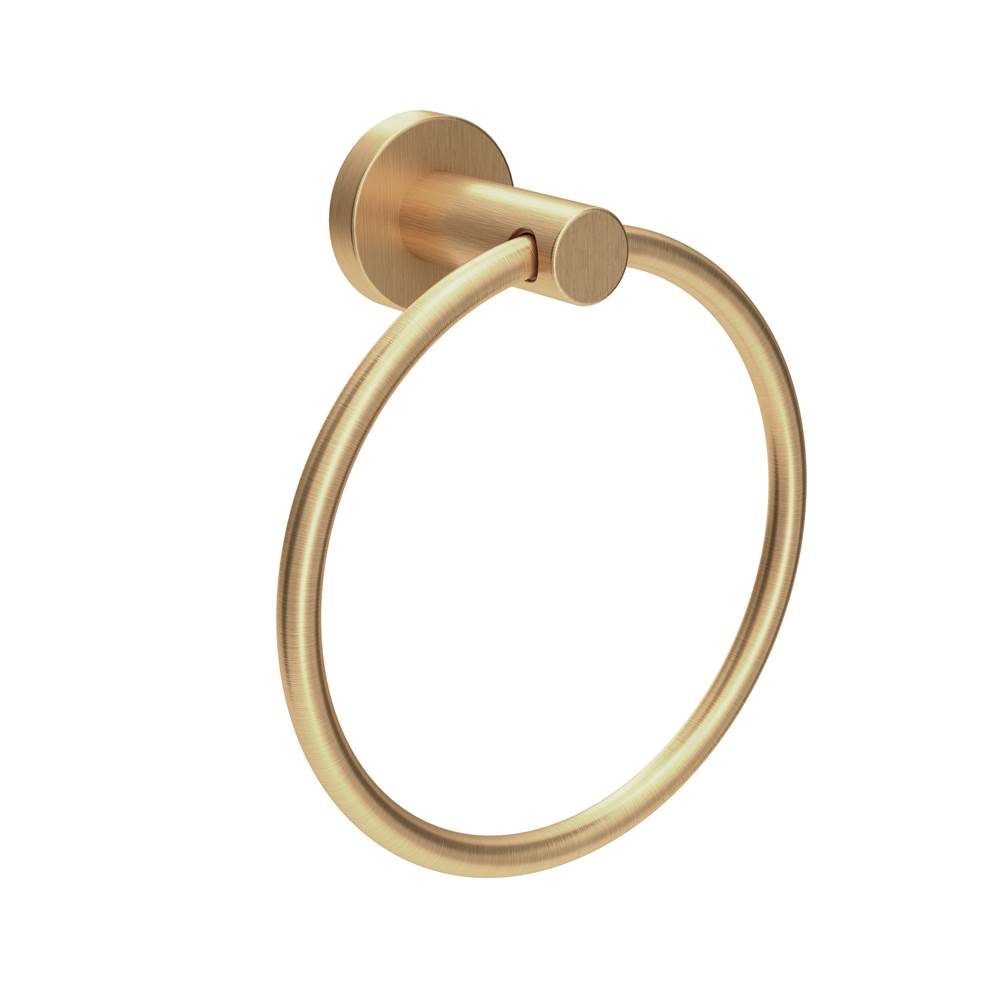 Symmons Dia Wall-Mounted Towel Ring in Brushed Bronze